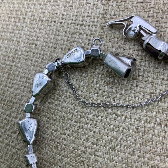 B. DAVID VINTAGE TEARDROP CRYSTAL MULTI COLORED PEARL BRACELET - Picture 6 of 7